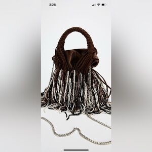 Zara  mini beaded bucket bag